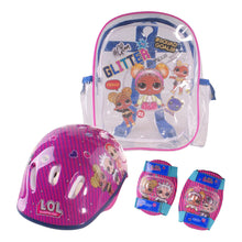 Load image into Gallery viewer, LOL SURPRISE Children&#39;s Helmet, Knee, Elbow Protection Set with Carry Bag, Girl, Ages Three Years and Above, Multi-colour (OLOL004)
