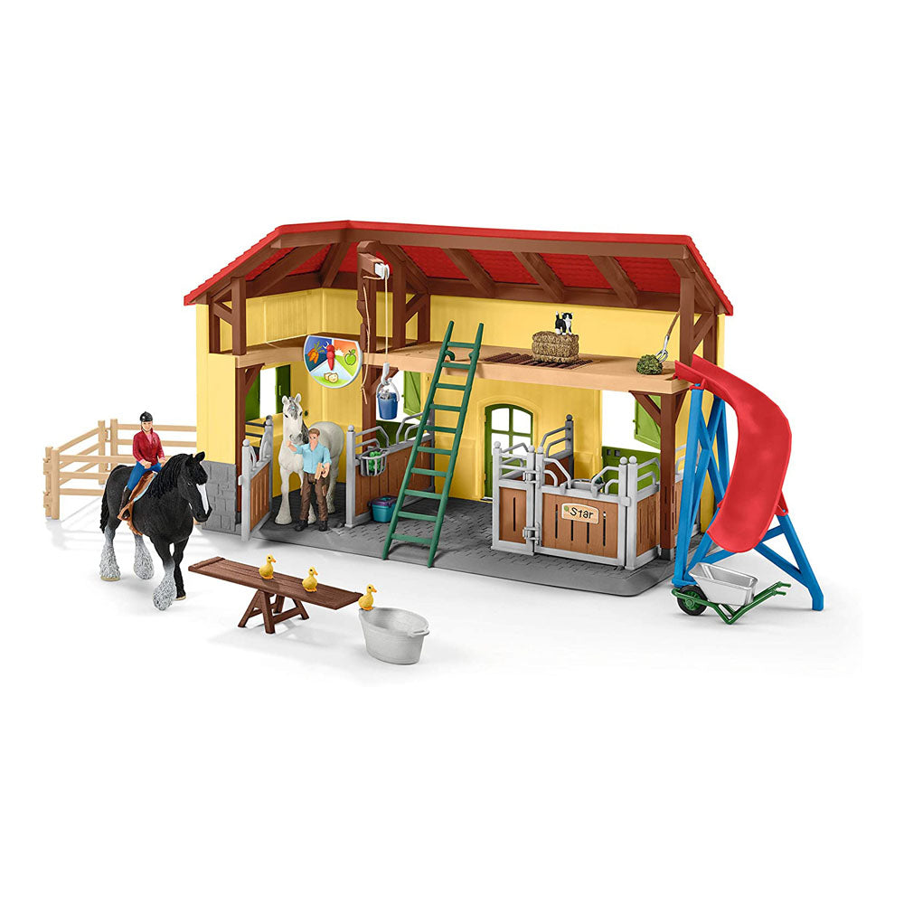 SCHLEICH Farm World Children's Horse Stable with Accessories, Unisex, Ages Three Years and Above, Multi-colour (42485)