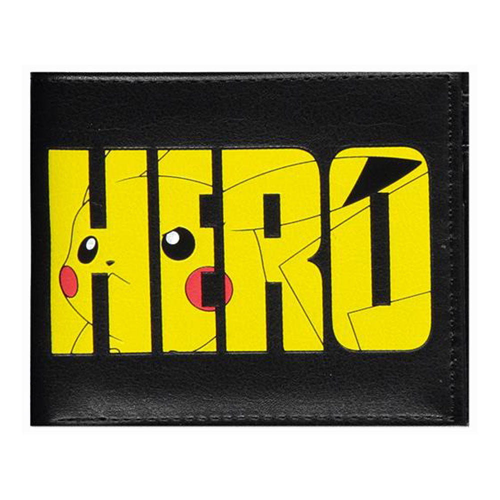 POKEMON Pikachu Olympics Hero Bi-fold Wallet, Male, Black (MW780464POK)