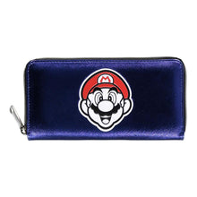 Load image into Gallery viewer, NINTENDO Super Mario Bros. Mario Face Summer Olympics All-over Print Zip Around Wallet, Female, Purple (GW040124NTN)

