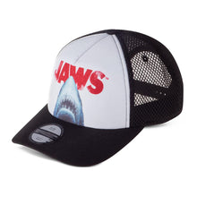 Load image into Gallery viewer, UNIVERSAL Jaws Movie Poster Print Trucker Cap, Unisex, Black/White (BA816766JAW)
