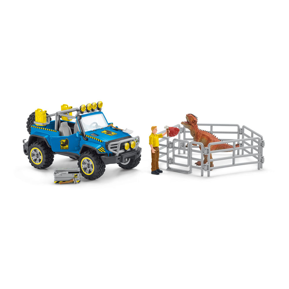 SCHLEICH Dinosaurs Off-Road Vehicle with Dino Outpost Playset, 4 to 10 Years (41464)