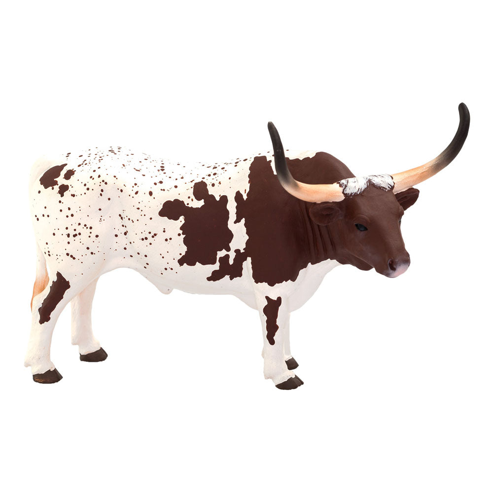 ANIMAL PLANET Texas Longhorn Bull Toy Figure, Unisex, Three Years and Above, Brown/White (387222)