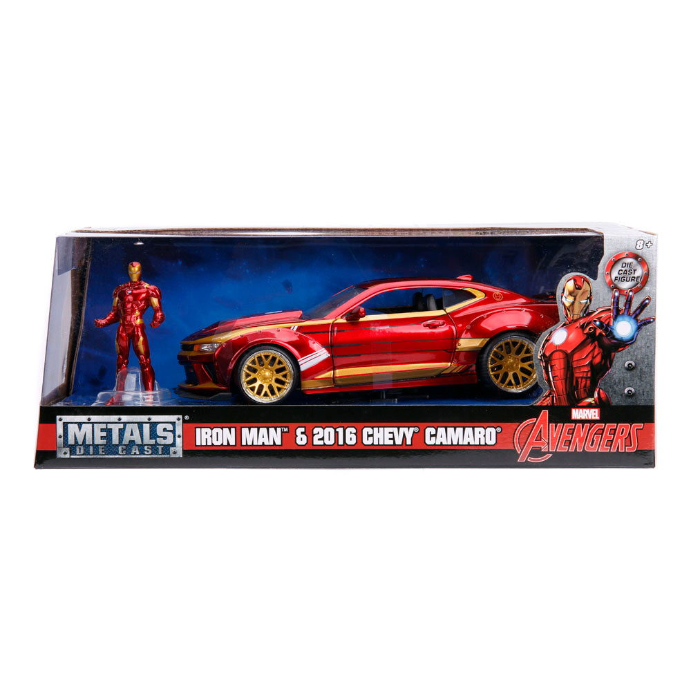 MARVEL COMICS Iron Man 2016 Chevy Camaro SS Die-cast Toy Sports Car, 1:24 Scale (253225003)