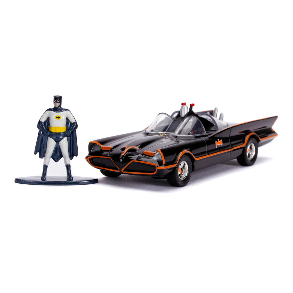 DC COMICS Batman 1966 TV Series Classic Batmobile Die-cast Toy Car with Batman Die-cast Figure, 1:32 Scale (253213002)