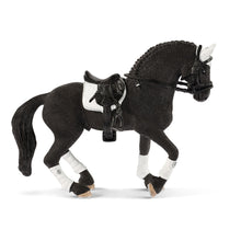 Load image into Gallery viewer, SCHLEICH Horse Club Frisian Stallion Riding Tournament Toy Figure, Black, 5 to 12 Years (42457)
