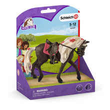Load image into Gallery viewer, SCHLEICH Horse Club Rocky Mountain Horse Mare Horse Show Toy Figure, Black, 5 to 12 Years (42469)
