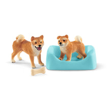 Load image into Gallery viewer, SCHLEICH Farm World Shiba Inu Mother and Puppy Toy Figure Set, Multi-colour, 3 to 8 Years (42479)
