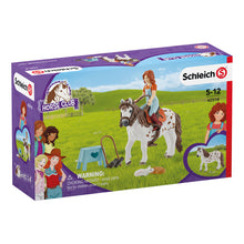 Load image into Gallery viewer, SCHLEICH Horse Club Mia &amp; Spotty Toy Figure Set, Multi-colour, 5 to 12 Years (42518)
