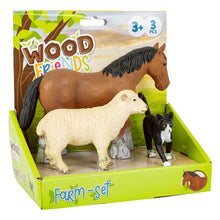Load image into Gallery viewer, LEGLER Small Foot Woodfriends Farm Animals Toy Figures Set, Unisex, Three Years and Above, Multi-colour (11007)
