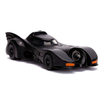 Load image into Gallery viewer, DC COMICS Batman 1989 Movie Batmobile Die-cast Vehicle and Metal Batman Mini Figure, Scale 1:32 (253213003)
