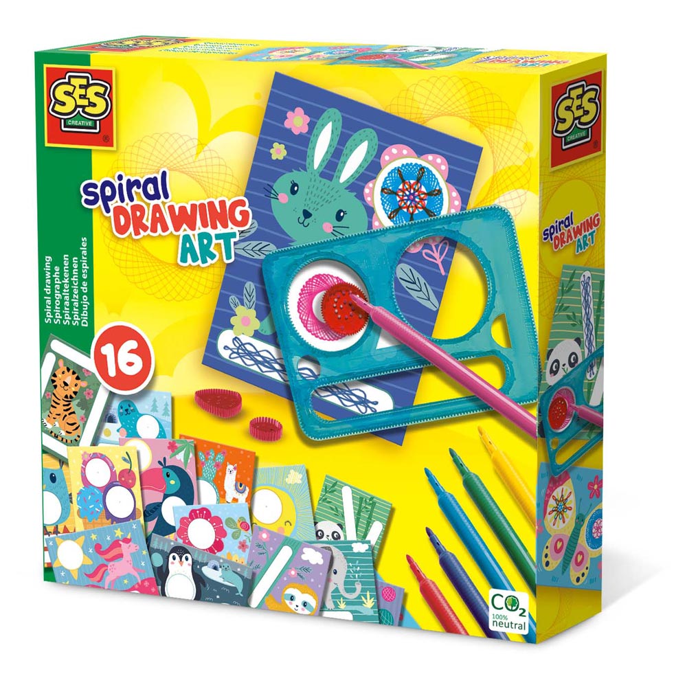 SES CREATIVE Children's Spiral Drawing Art, Unisex, Five Years and Above, Multi-colour (14031)