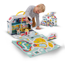 Load image into Gallery viewer, SES CREATIVE Petits Pretenders Children&#39;s Hospital Play Suitcase and Play Mat, Unisex, Three Years and Above, Multi-colour (18012)
