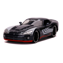 Load image into Gallery viewer, MARVEL COMICS Venom 2008 Dodge Viper Sports Car Die-cast Vehicle and Metal Figure, 1:24 Scale (253225015)
