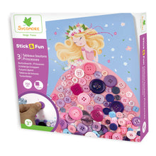 Load image into Gallery viewer, SYCOMORE Stick &amp; Fun Children&#39;s Button Boards Princess, Unisex, 3 Years or Above, Multi-colour (CRE7029)
