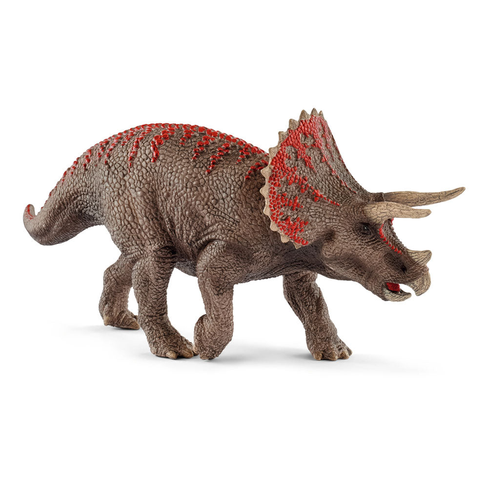 SCHLEICH Dinosaurs Triceratops Toy Figure, 4 to 12 Years, Brown/Red (15000)