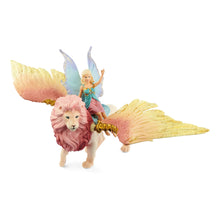 Load image into Gallery viewer, SCHLEICH Bayala Fairy in Flight on Winged Lion Toy Figure Set, 5 to 12 Years, Multi-colour (70714)
