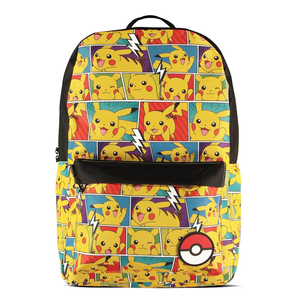 POKEMON Pikachu Comic Book Strip All-Over Print Backpack, Multi-colour (BP618761POK)
