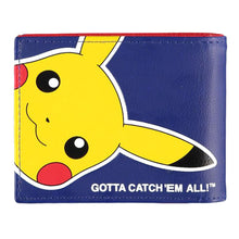 Load image into Gallery viewer, POKEMON Pika &amp; Pokeball All-Over Print Bi-fold Wallet, Unisex, Blue/Red (MW550634POK)
