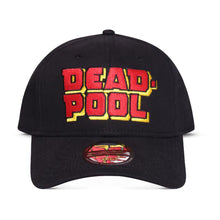 Load image into Gallery viewer, MARVEL COMICS Deadpool Big Letters Logo Adjustable Baseball Cap, Unisex, Black (BA613551DED)
