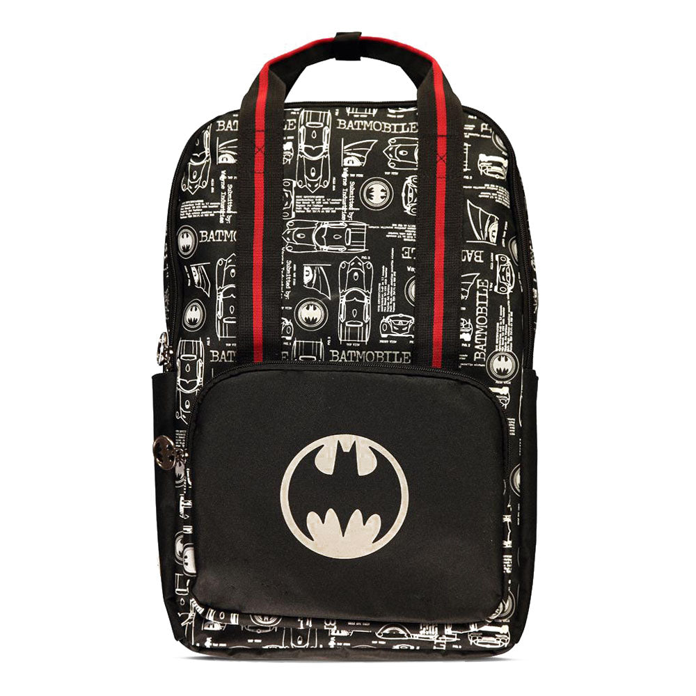 DC COMICS Batman Graffiti All-over Print Backpack, Unisex, Black/Red (BP276750BTM)