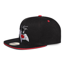 Load image into Gallery viewer, WARNER BROS Space Jam: A New Legacy Sylvester the Cat Snapback Baseball Cap, Unisex, Black/Red (SB373603SPC)
