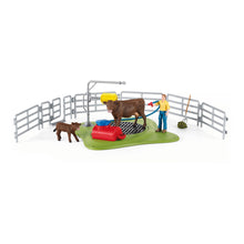 Load image into Gallery viewer, SCHLEICH Farm World Happy Cow Wash Toy Playset, Unisex, 3 to 8 Years, Multi-colour (42529)
