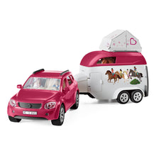 Load image into Gallery viewer, SCHLEICH Horse Club Horse Adventures with Car and Trailer Toy Playset, Unisex, 5 to 12 Years, Multi-colour (42535)
