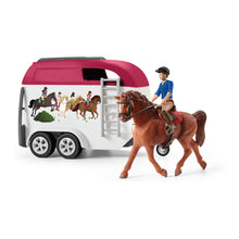 Load image into Gallery viewer, SCHLEICH Horse Club Horse Adventures with Car and Trailer Toy Playset, Unisex, 5 to 12 Years, Multi-colour (42535)
