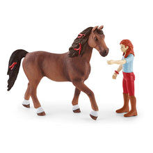 Load image into Gallery viewer, SCHLEICH Horse Club Hannah &amp; Cayenne Toy Figure Set, Unisex, 5 to 12 Years, Multi-colour (42539)
