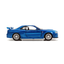 Load image into Gallery viewer, FAST &amp; FURIOUS Brian&#39;s Nissan Skyline GT-R BNR34 Twin Pack Die-cast Vehicle, Scale: 1:32 (253204004)
