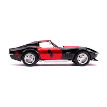 Load image into Gallery viewer, DC COMICS Batman Hollywood Rides Harley Quinn 1969 Chevy Corvette Sports Car Die-cast Vehicle with Die-cast Figure, Scale 1:24 (253255019)
