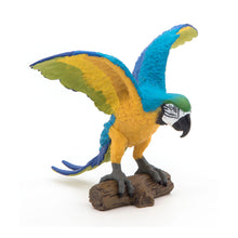Load image into Gallery viewer, PAPO Wild Animal Kingdom Blue Ara Parrot Toy Figure, Three Years or Above, Multi-colour (50235)
