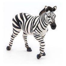 Load image into Gallery viewer, PAPO Wild Animal Kingdom Male Zebra Toy Figure, Three Years or Above, White/Black (50249)
