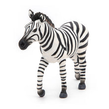 Load image into Gallery viewer, PAPO Wild Animal Kingdom Male Zebra Toy Figure, Three Years or Above, White/Black (50249)
