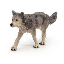 Load image into Gallery viewer, PAPO Wild Animal Kingdom Grey Wolf Toy Figure, Three Years or Above, Grey (53012)
