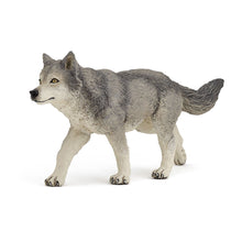 Load image into Gallery viewer, PAPO Wild Animal Kingdom Grey Wolf Toy Figure, Three Years or Above, Grey (53012)
