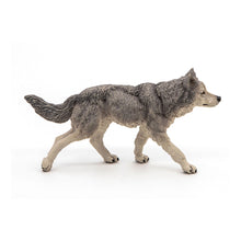 Load image into Gallery viewer, PAPO Wild Animal Kingdom Grey Wolf Toy Figure, Three Years or Above, Grey (53012)
