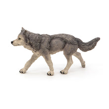 Load image into Gallery viewer, PAPO Wild Animal Kingdom Grey Wolf Toy Figure, Three Years or Above, Grey (53012)
