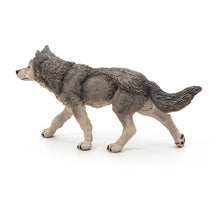 Load image into Gallery viewer, PAPO Wild Animal Kingdom Grey Wolf Toy Figure, Three Years or Above, Grey (53012)
