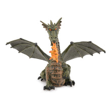 Load image into Gallery viewer, PAPO The Enchanted World Green Winged Dragon with Flame Toy Figure, Three Years or Above, Green (39025)
