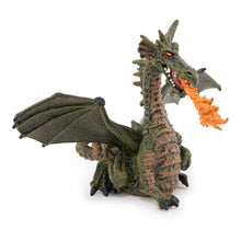 Load image into Gallery viewer, PAPO The Enchanted World Green Winged Dragon with Flame Toy Figure, Three Years or Above, Green (39025)
