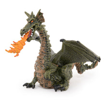 Load image into Gallery viewer, PAPO The Enchanted World Green Winged Dragon with Flame Toy Figure, Three Years or Above, Green (39025)
