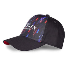 Load image into Gallery viewer, WARNER BROS The Matrix Resurrections Red and Blue Pill Poster Logo Adjustable Baseball Cap (BA612807MTX)
