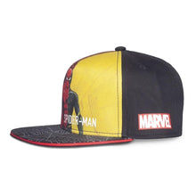 Load image into Gallery viewer, MARVEL COMICS Spider-man: No Way Home Two Tone Graphic Figure Print with Logo and Web Brim Snapback Baseball Cap, Multi-colour (SB453406SPN)
