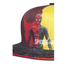 Load image into Gallery viewer, MARVEL COMICS Spider-man: No Way Home Two Tone Graphic Figure Print with Logo and Web Brim Snapback Baseball Cap, Multi-colour (SB453406SPN)
