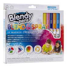 Load image into Gallery viewer, CHAMELEON KIDZ Blendy Pens Blend &amp; Spray 10 Marker Creativity Kit, Six Years or Above, Multi-colour (CK1201UK)
