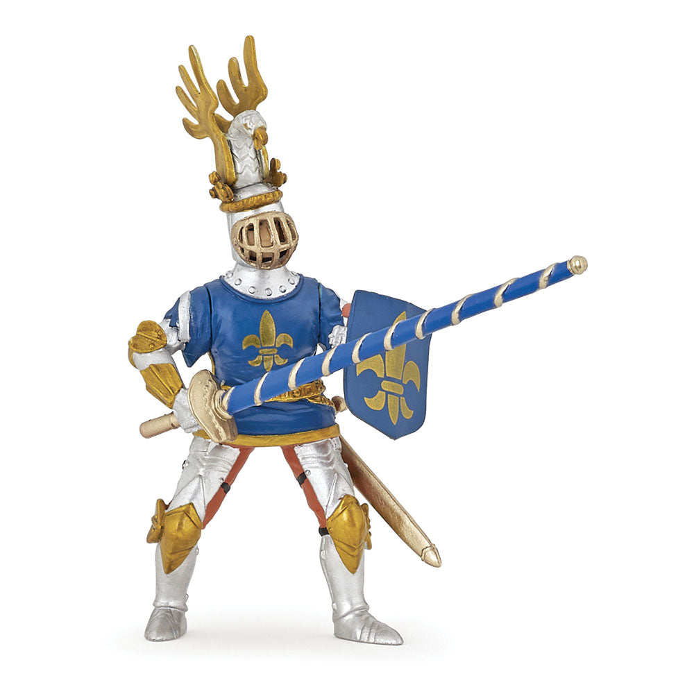 PAPO Fantasy World Blue Knight Fleur de Lys Toy Figure, Three Years or Above, Silver/Blue (39788)