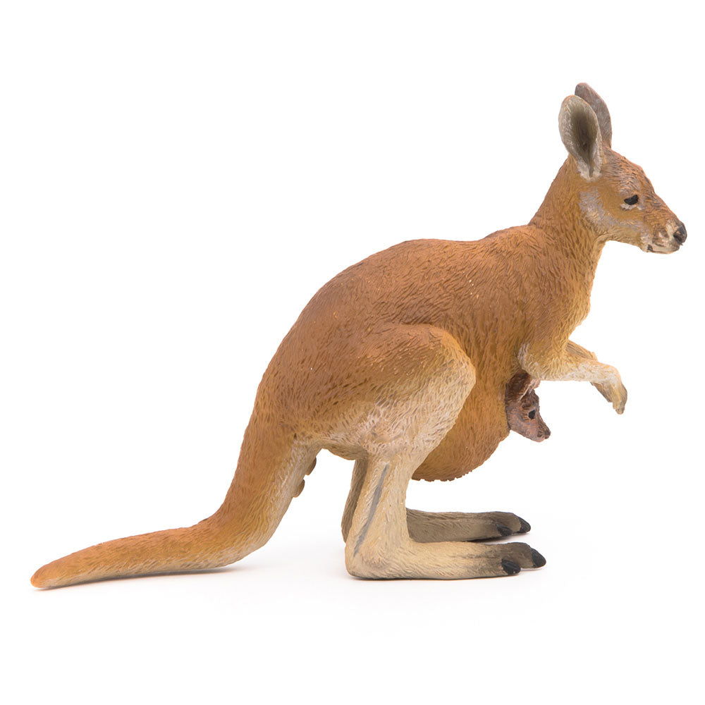 PAPO Wild Animal Kingdom Kangaroo with Joey Toy Figure, Three Years or ...