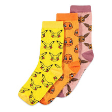 Load image into Gallery viewer, POKEMON Iconic Character Crew Socks, 3 Pack, Unisex (CR850202POK)
